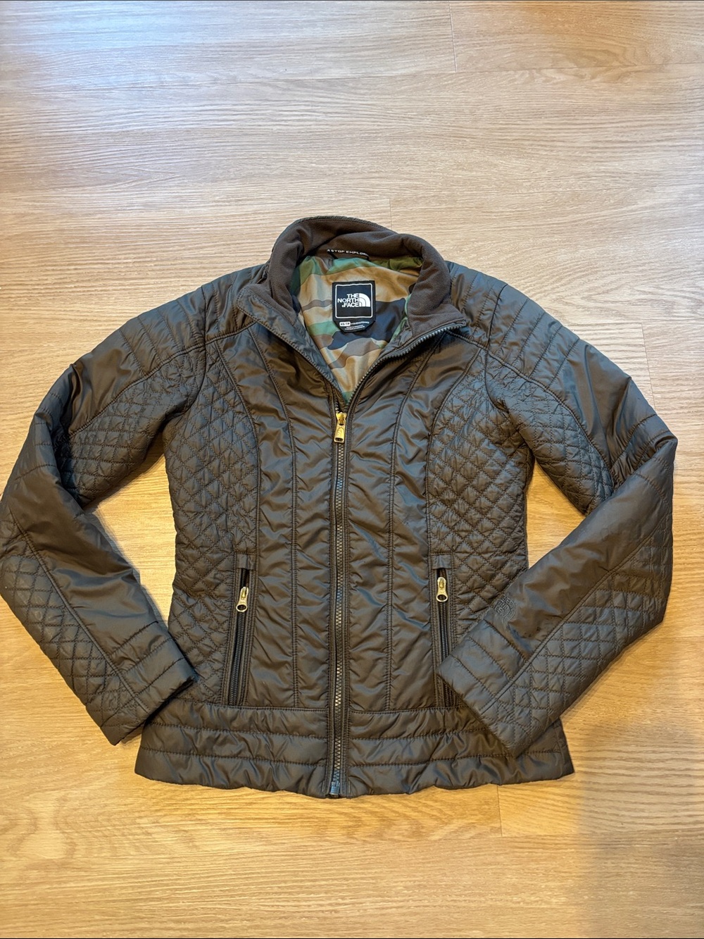 The North Face Women’s XS Insulated Ruka Quilted Jacket Army Green Winter Read*